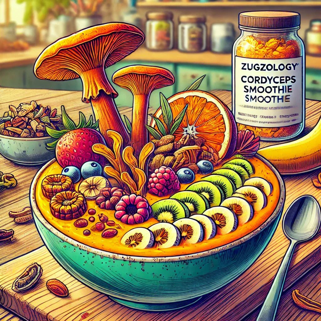 Energizing Cordyceps Smoothie Bowl with Zugzology-Grown Cordyceps - zugzology