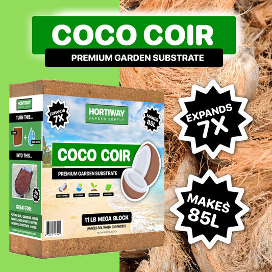 Coco Coir Brick (11lbs) - 100% Organic Coco Coir Block (5kg)