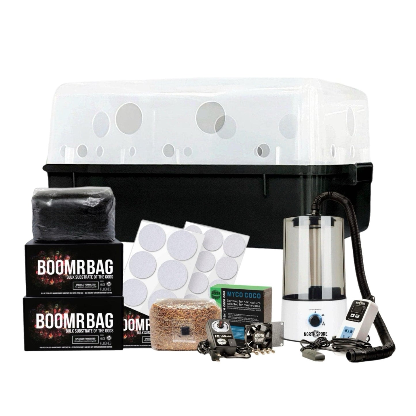 Automated 'Boomr Bin' Dung-Loving Monotub Mushroom Grow Kit