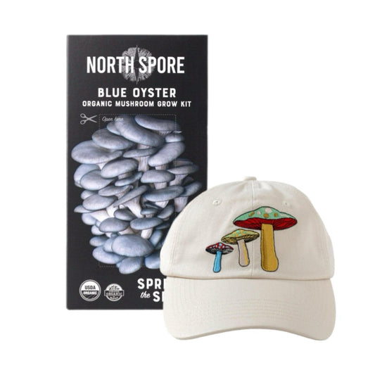 'All Caps' Mushroom Growing Kit & Baseball Cap Gift Set