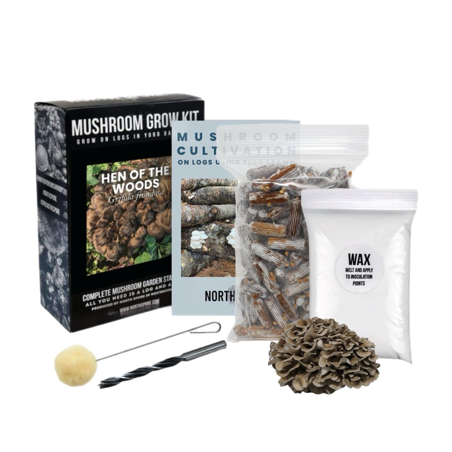 Organic Hen of the Woods (Maitake) Outdoor Log Growing Kit