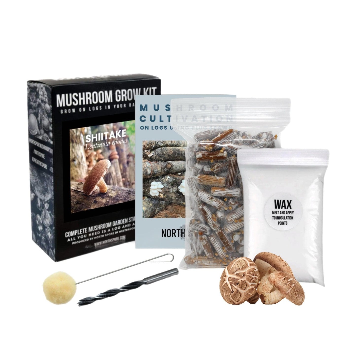 Organic Shiitake Mushroom Outdoor Log Kit