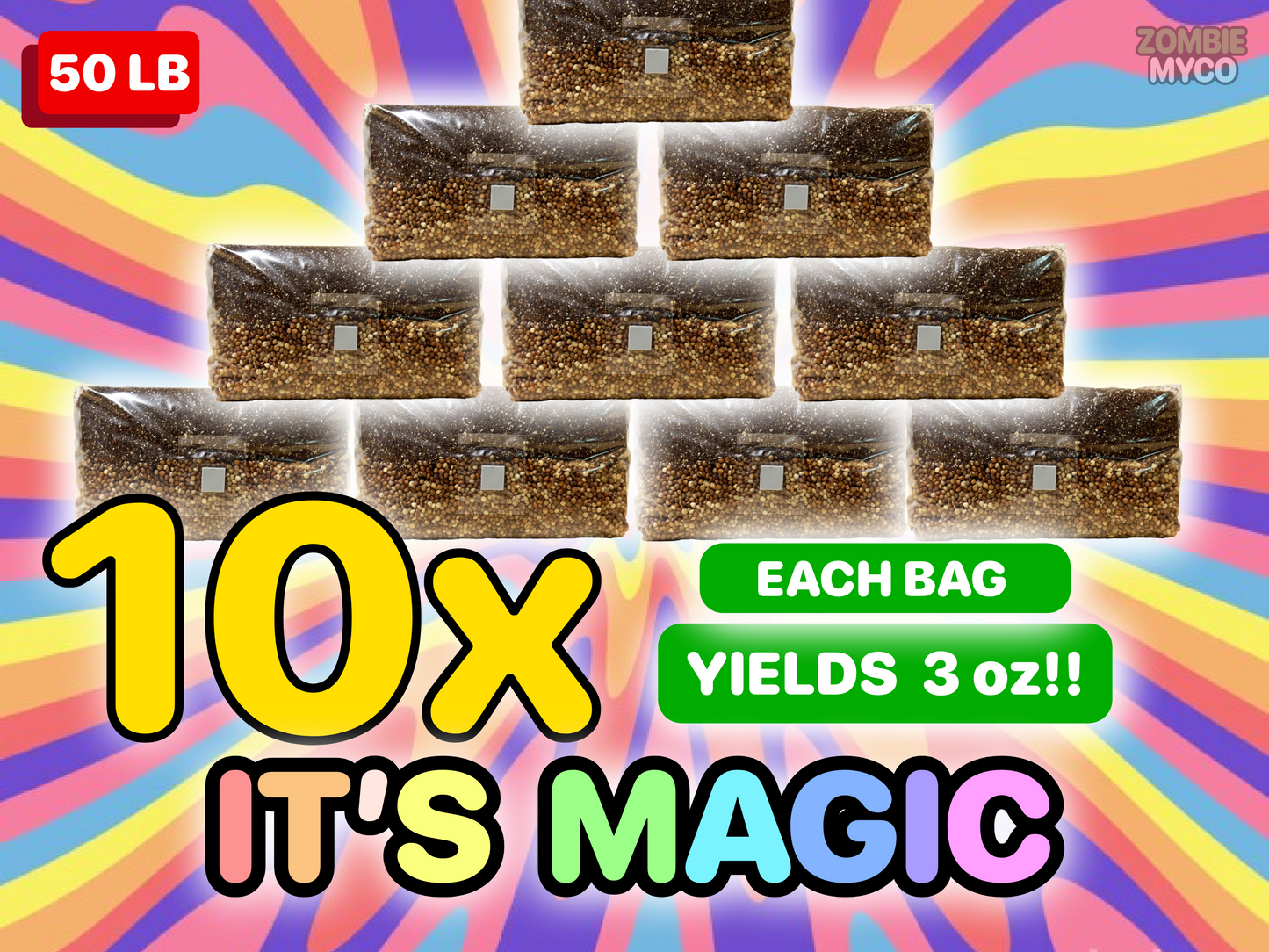 Mushroom Grow Bag - All In One - 10 Pack!