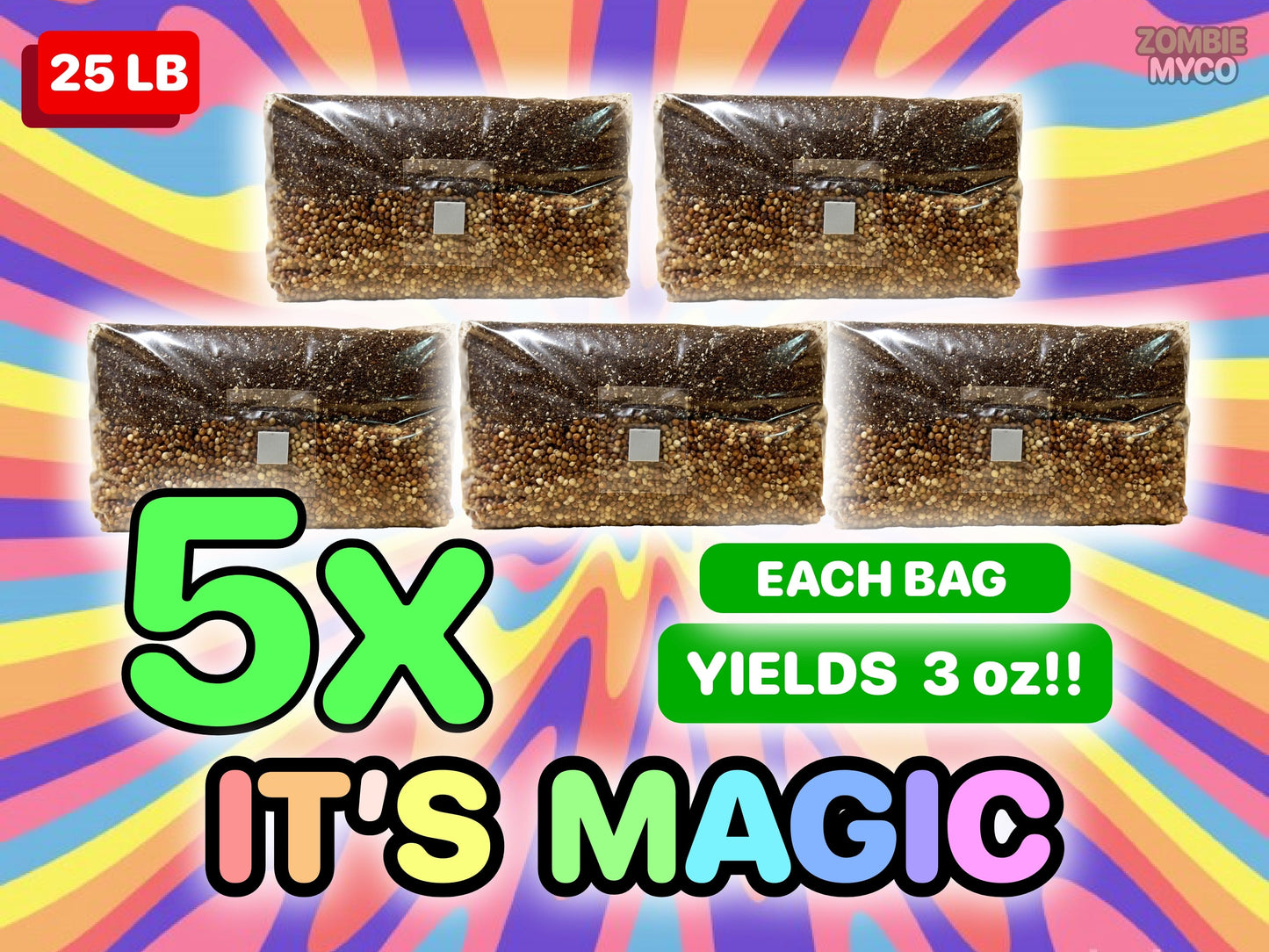 Mushroom Grow Bag - All In One - 5x