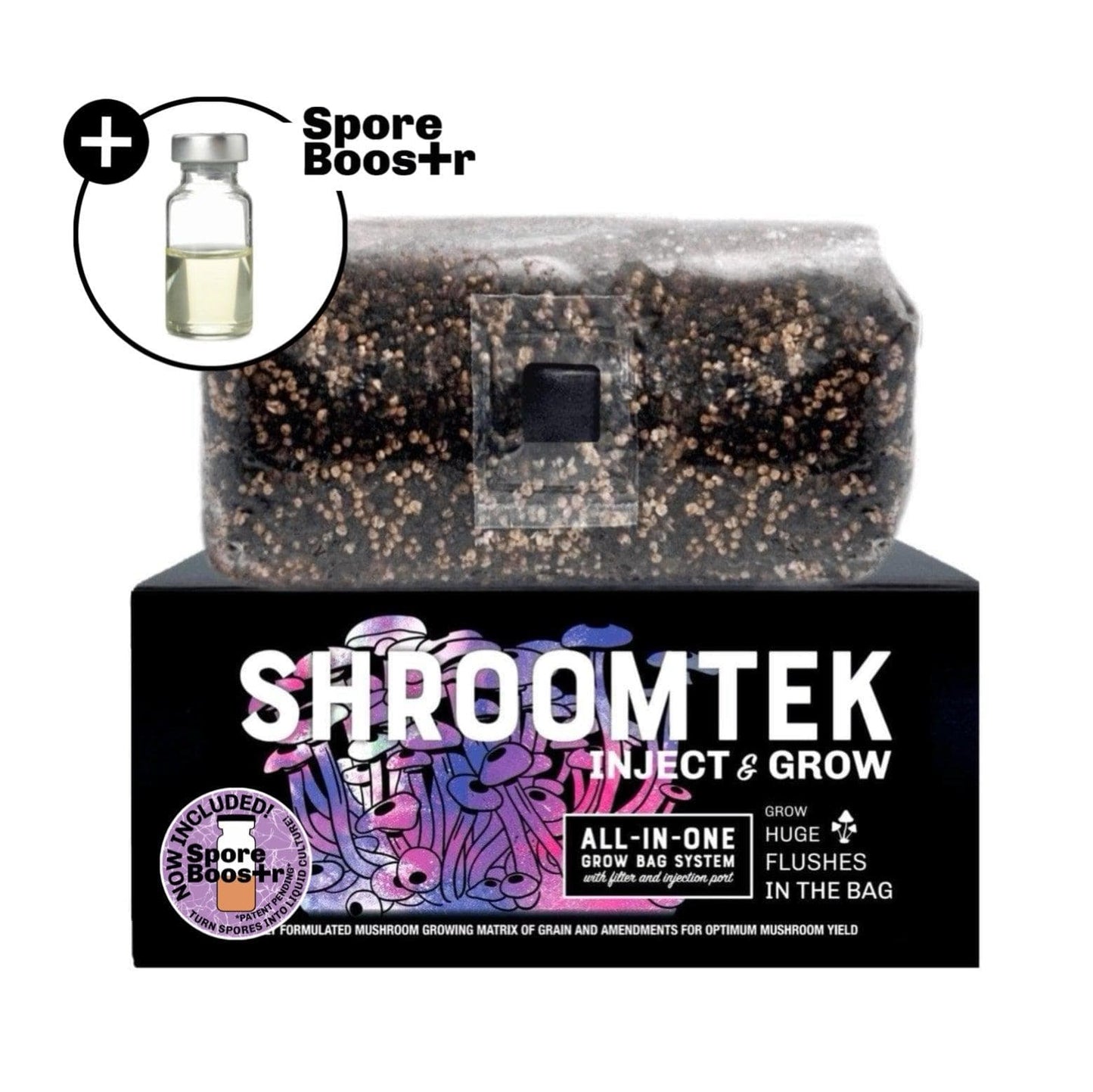 'ShroomTek' + Spore Boostr All-In-One Mushroom Grow Bag