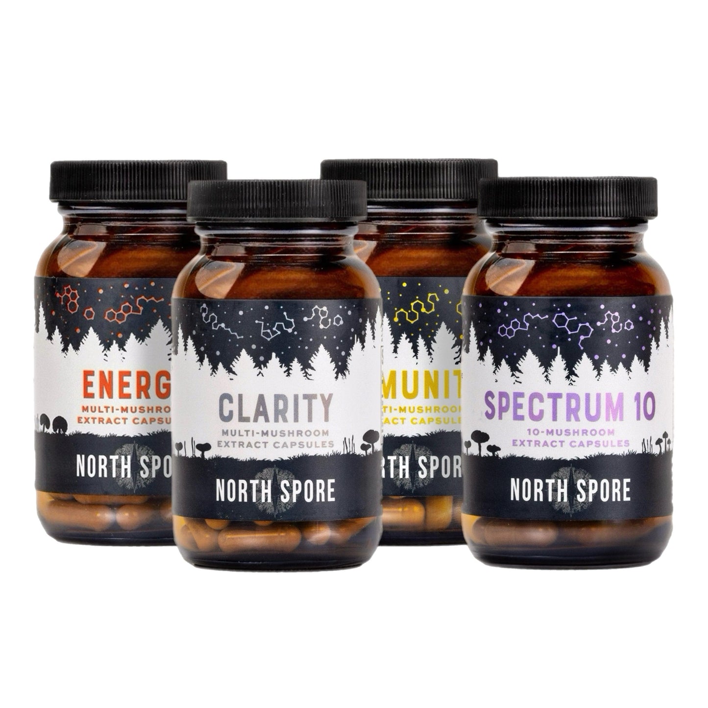 Organic High Potency Mushroom Capsule Bundle